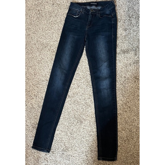 ENJEAN Denim Co Skinny Jeans Juniors Size 1 Dark Wash Denim Stretch Slim Fit - Picture 6 of 6